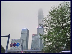 It is often hazy in Shenzhen because of pollution,  a big problem in all large Chinese cities.